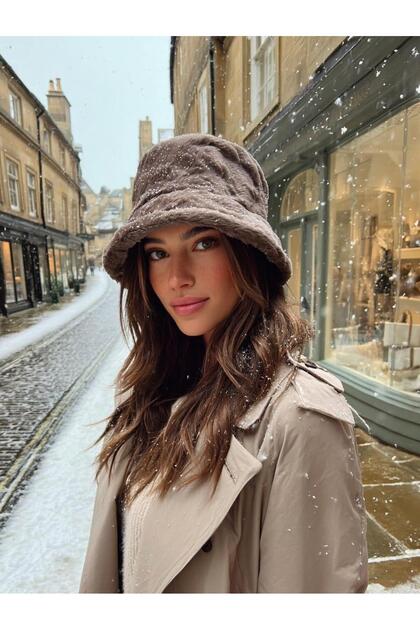 Softmuse Plush Winter Bucket Hat