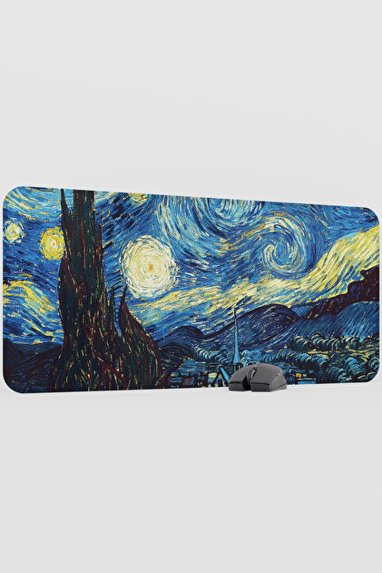 mousepad bastir Van Gogh Yıldızlı Gece Tablo V2 90x40 XXL Gaming