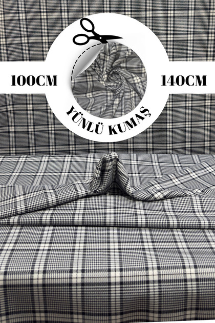 Plaid Wool Fabric – Winter-Ready, Textured, Warm, and Durable Weaving
