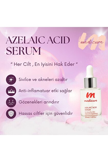 Medicure Azelaic Acid Hassas Ciltler İçin Canlandırıcı Serum