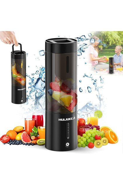 Portable Blender HD-08 – 6-Blade Rechargeable Smoothie Maker, USB Wireless, Handheld Blender