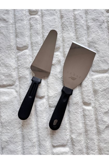 2'li Paslanmaz Çelik Pasta Börek Servis Spatulası