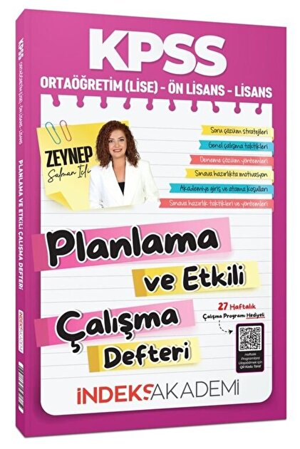 İndeks Akademi 2026 KPSS Planlama ve Etkili Çalışma Defteri