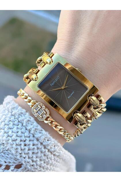 Chain Design 2 Years Warranty 3 Atm Water Resistant Women's Wristwatch+Bracelet Z.03649.6