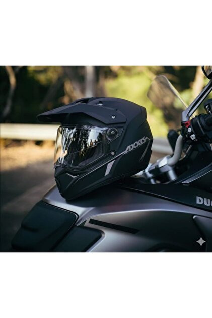 Axxis Wolf Ds Hydra Mat Siyah Motosiklet Enduro Off-Road Turing