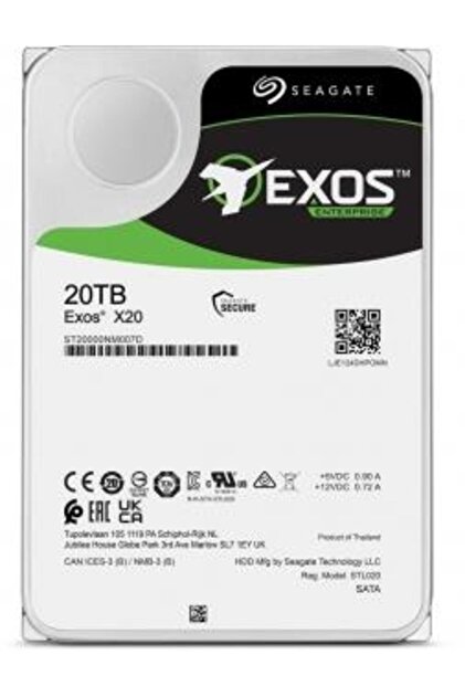Seagate 20TB EXOS X20 7200RPM 256MB ST20000NM007D - Fiyatı, Yorumları