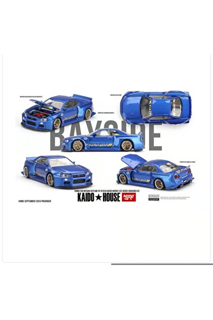 Mini GT Kaido House //158 Nissan Skyline GT-R (R34) Kaido Works