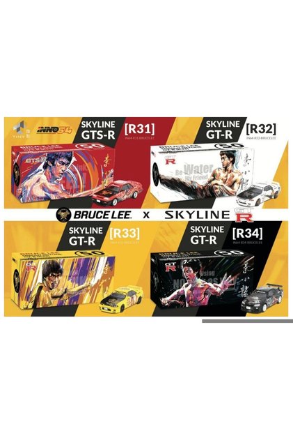 Inno 64 ''4 lü Set'' Nissan Skyline GTR R34 R33 R32 R31 Bruce Lee