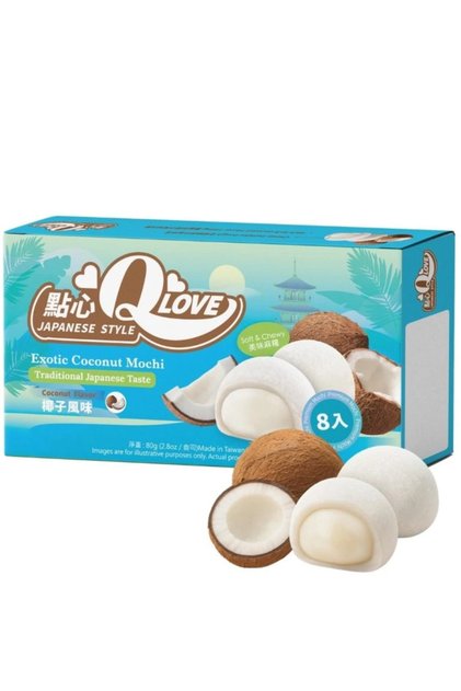 QLove Mini Mochi Premium cu Nucă de Cocos Exotică TWN 80g