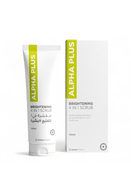 Alpha Plus Brightening 4 in 1 Scrub 100 ml | Alpha Plus 4 in 1 Whitening Exfoliate Facial & Body Scrub 100ml