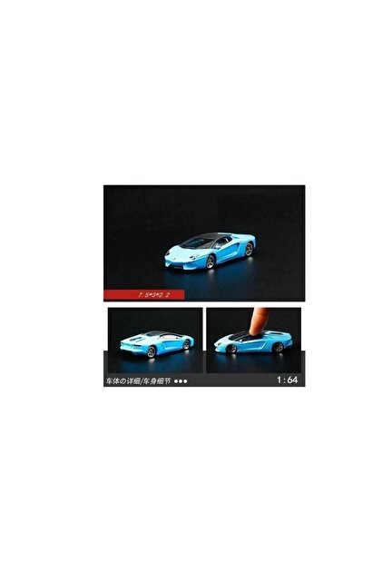 CCA Lamborghini Aventador Roadster Blue 1/64 Model Araba - Fiyatı