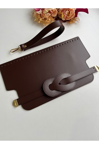Knitting Bag Set - Infinity Knitting Bag Kit - Dark Brown