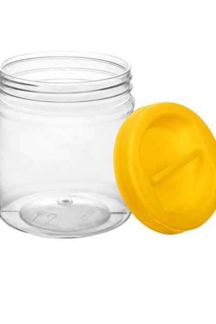 4 buc Borcan pet 1.5L din plastic cu capac cu filet si maner