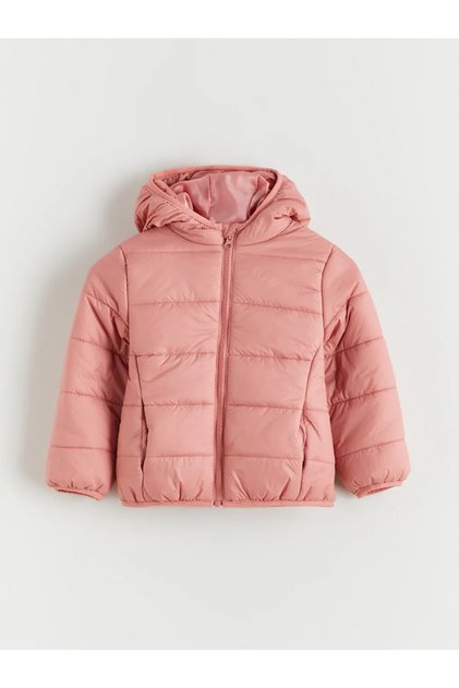 Lcw Kids Pink Hooded Inflatable Coat for Girls