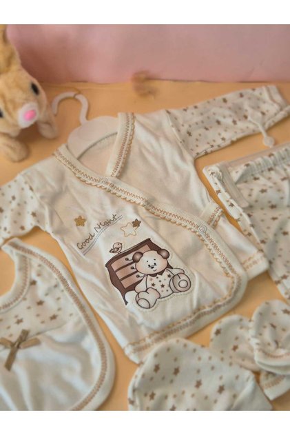 Luxury Baby Hospital Release 5-Piece Set Newborn Baby Bed Set with Rabbit