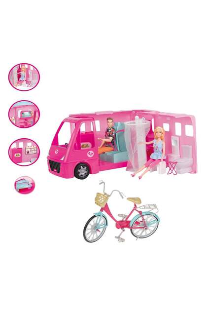 Rulota Roz & Bicicleta cu Papusi