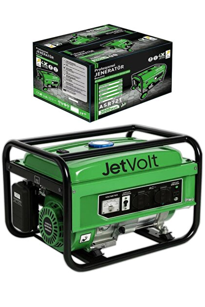 JetVolt 3 kVA 3000W Profesyonel Benzinli Monofoze Jeneratör Marşlı