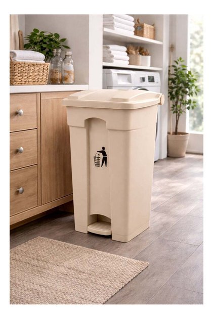 Pedal Trash Can, 100 L , Foot-Operated, Indoor/Outdoor Use, Kitchen & Garden, Odor-Control Lid