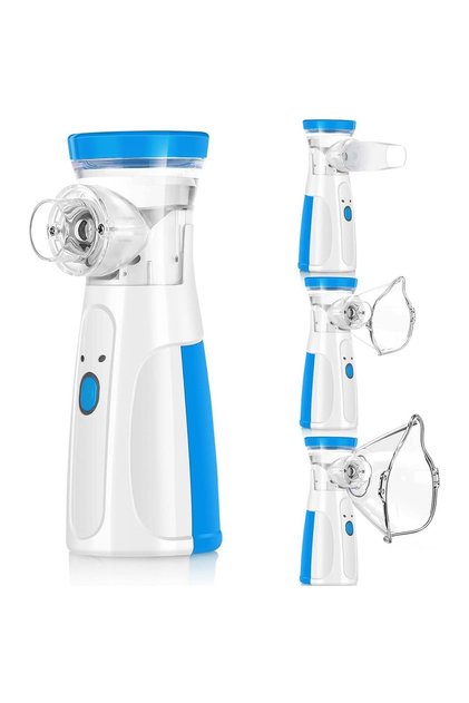 Mini Portable Nebulizer Handheld steam inhalator for adults & kids. Low power, quiet operation.