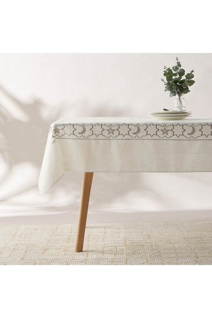Noor Embroidered Table Cloth - 250x150 cms