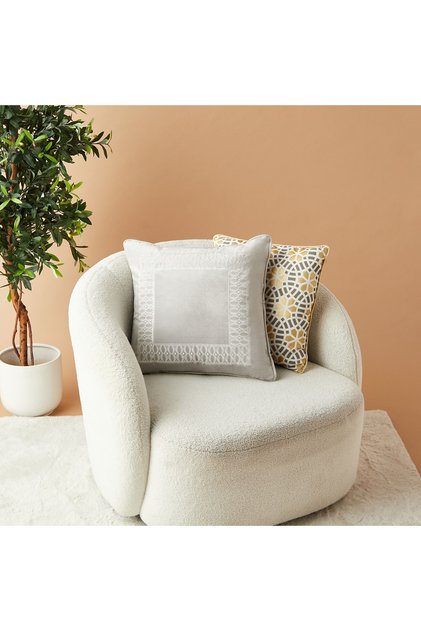 Embroidered Cotton Filled Cushion - 50x50 cms