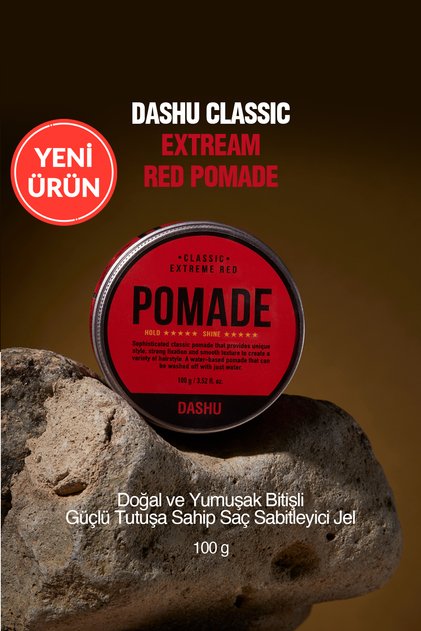 Doğal & Yumuşak Bitişli Güçlü Tutuşa Sahip Saç Sabitleyici Jel Classic Extreme Red Pomade 100g