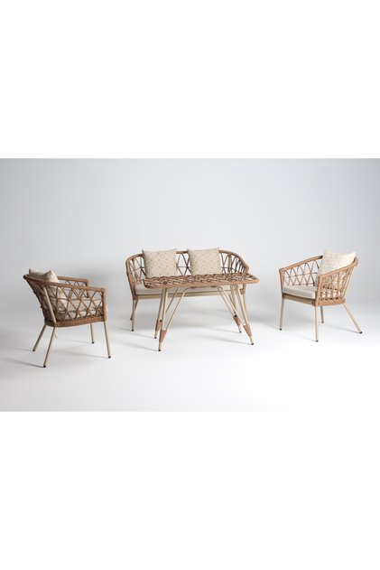 Lilyum Mini Rattan Bahçe & Balkon Koltuk Takımı