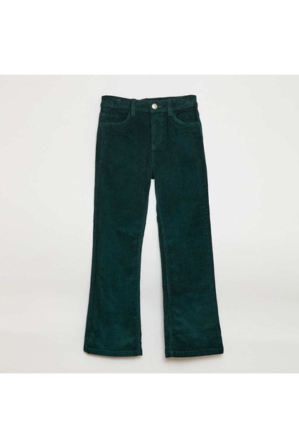 Flare Velvet Trousers GREEN