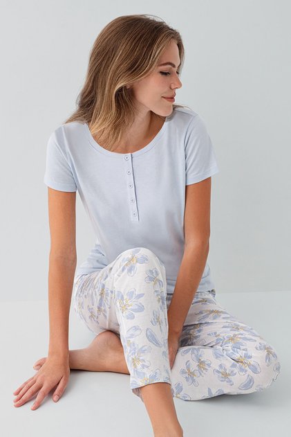 Women's Blue Pajama Set