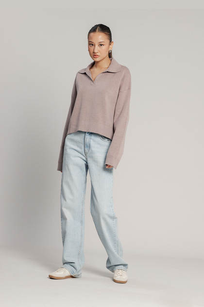 POLO NECK KNIT SWEATER