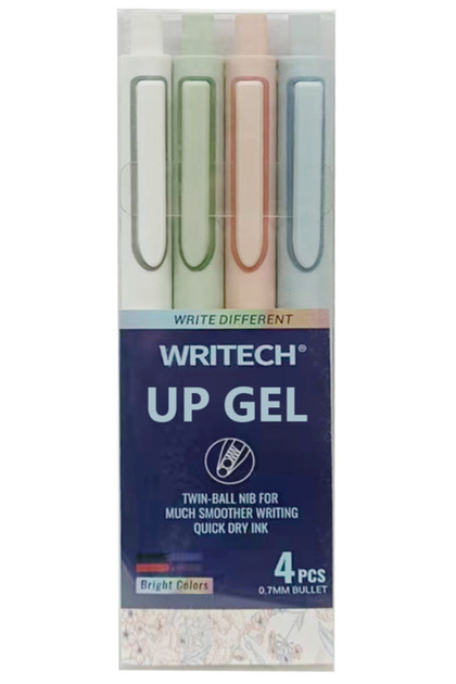 W-0154 UP 0,5MM MAVİ JEL KALEM - 4'LÜ