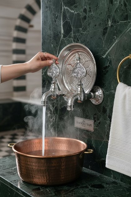 Kurna Faucet Set Retro Special Design Brass Turkish Bath Basin Included Chrome Color Kurna Set