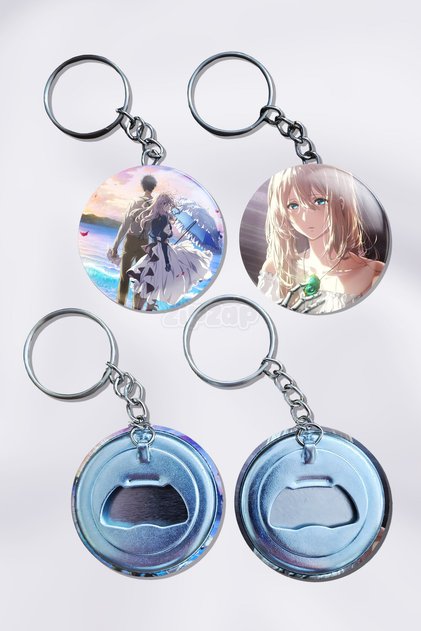 Violet Evergarden Anime Bag Ornament Keychain Charm (2 Pcs)