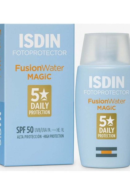 ISDIN FusionWater MAGIC SPF 50 – Lightweight Sunscreen for Daily 5-Star UV Protection | Non-Greasy