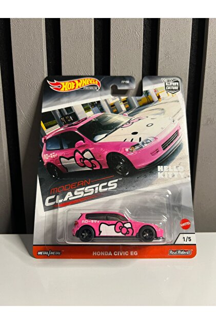 HOT WHEELS Premium Hello Kitty Honda Civic EG Model Araba (Pembe