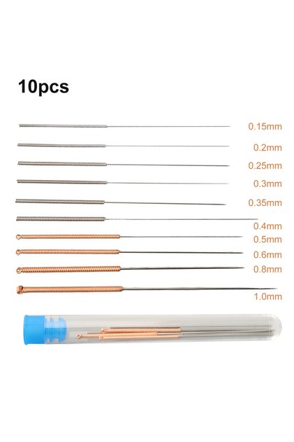 10pcs 10pcs 3D-Printer Nozzle Cleaning Kit 0.150.2 0.25 0.3 0.35 0.4 0.5 0.6 0.81.0mm Nozzle Cleanin