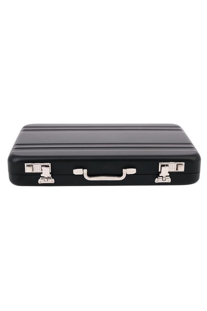 1pcs New Metal Storage Box Portable Handheld Storage Box Mini Briefcase Luggage Business Bank Card B