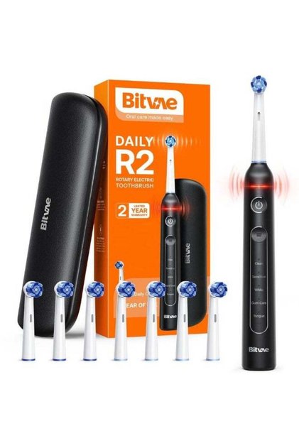 BV R2 Electric Toothbrush, 5 Modes, Soft Bristles, IPX7 (White)