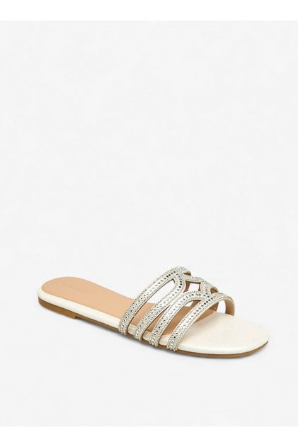 Women Embellished Slip-On Flat Sandals