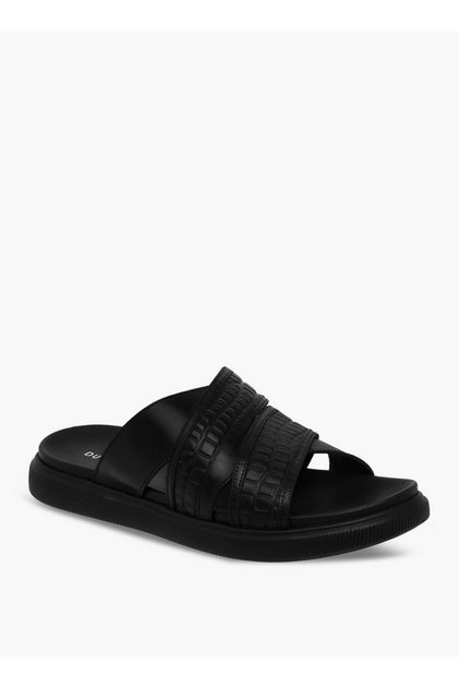 Men Leather Cross Strap Sandals