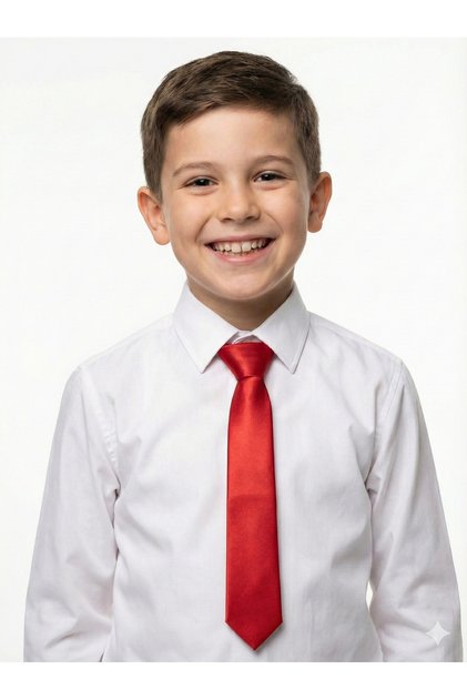 Boy's Satin Tie with Tie Clip Wedding Celebration 1-16 Years Old Compatible