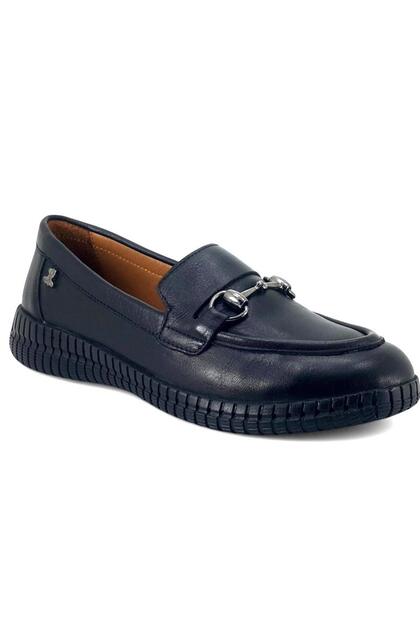 2216113Y Women's Genuine Leather Loafer Shoes
