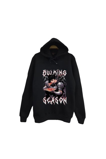 Berserk - Guts Printed Unisex 100% Cotton Hooded Black Sweatshirt