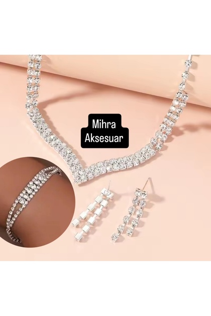 Necklace Earring Bracelet Triple Set