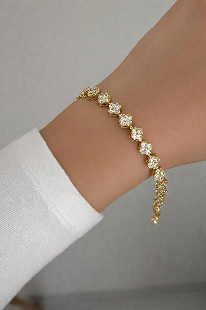 Special Series Zircon Stone Detail Clover Model Bracelet