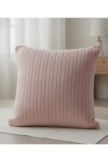 100% Cotton Knitted Woven Decorative Throw Pillow Cover Large Size 55X55Cm 2 Pieces