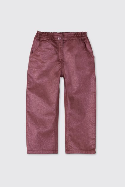 Kız Bebek Simli Bordo Pantolon