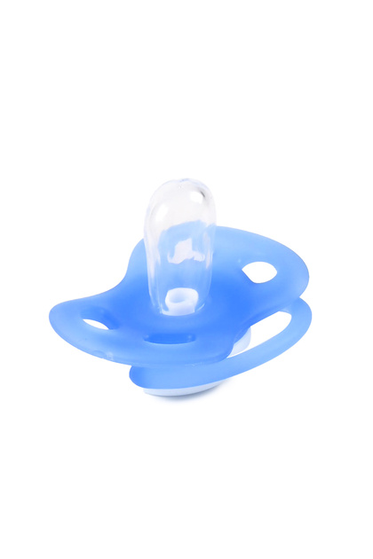 SOFT PACIFIER WITH SILICONE-BLUE
