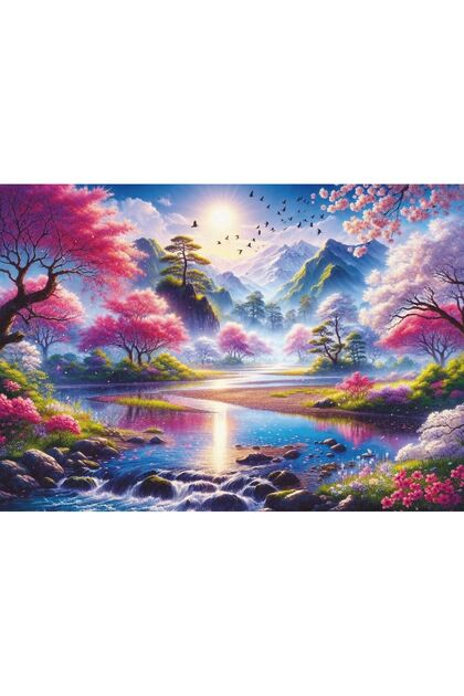 絵画 valley Art Puzzle Kiraz Çiçeği Vadisi 1500 Parça Puzzle - Fiyatı, Yorumları