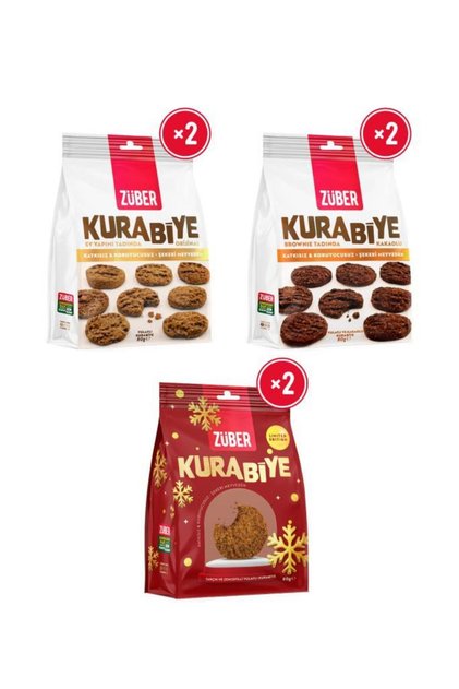 Kurabiye Karma Deneme Paketi 80g x 6 Adet (Orijinal x2, Kakaolu x2, Zencefilli x2)
